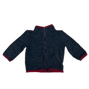 4/$12 💥♻ Koala Kids Unisex Grey Red Trimming Zip Up Jacket | 9-12m | 1175